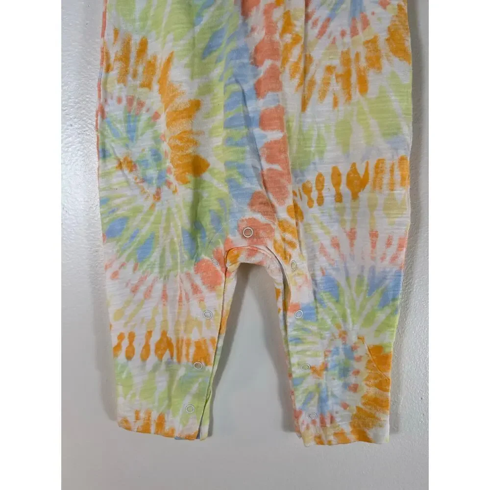 OLD NAVY Girl’s Tie-Dye Printed Sleeveless Henley Romper / Size: 6-12 Months